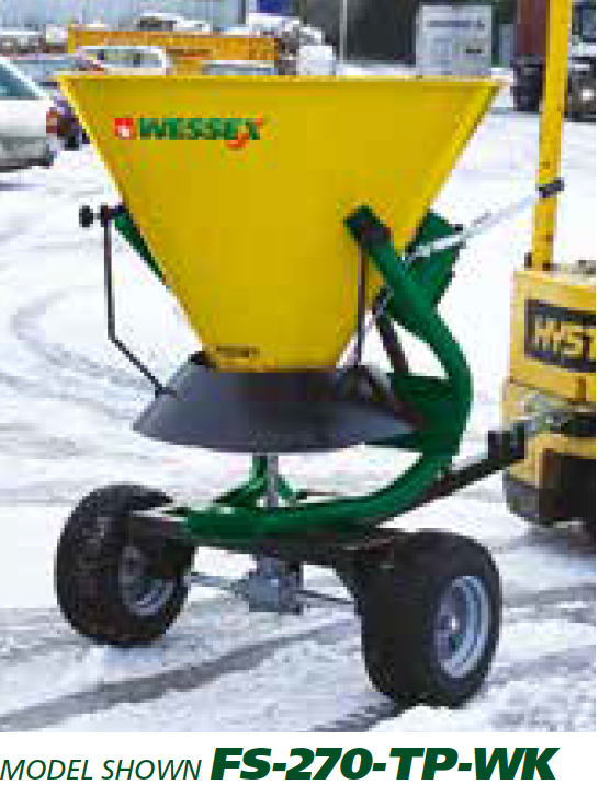 WESSEX GRANULAR SALT SPREADERS - Trailed salt spreader
